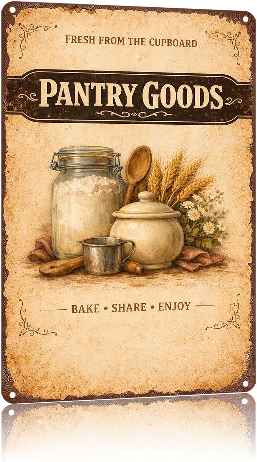Good Floral & Wedding Decor Supply Photos - Metal Sign Vintage Pantry Goods Baking