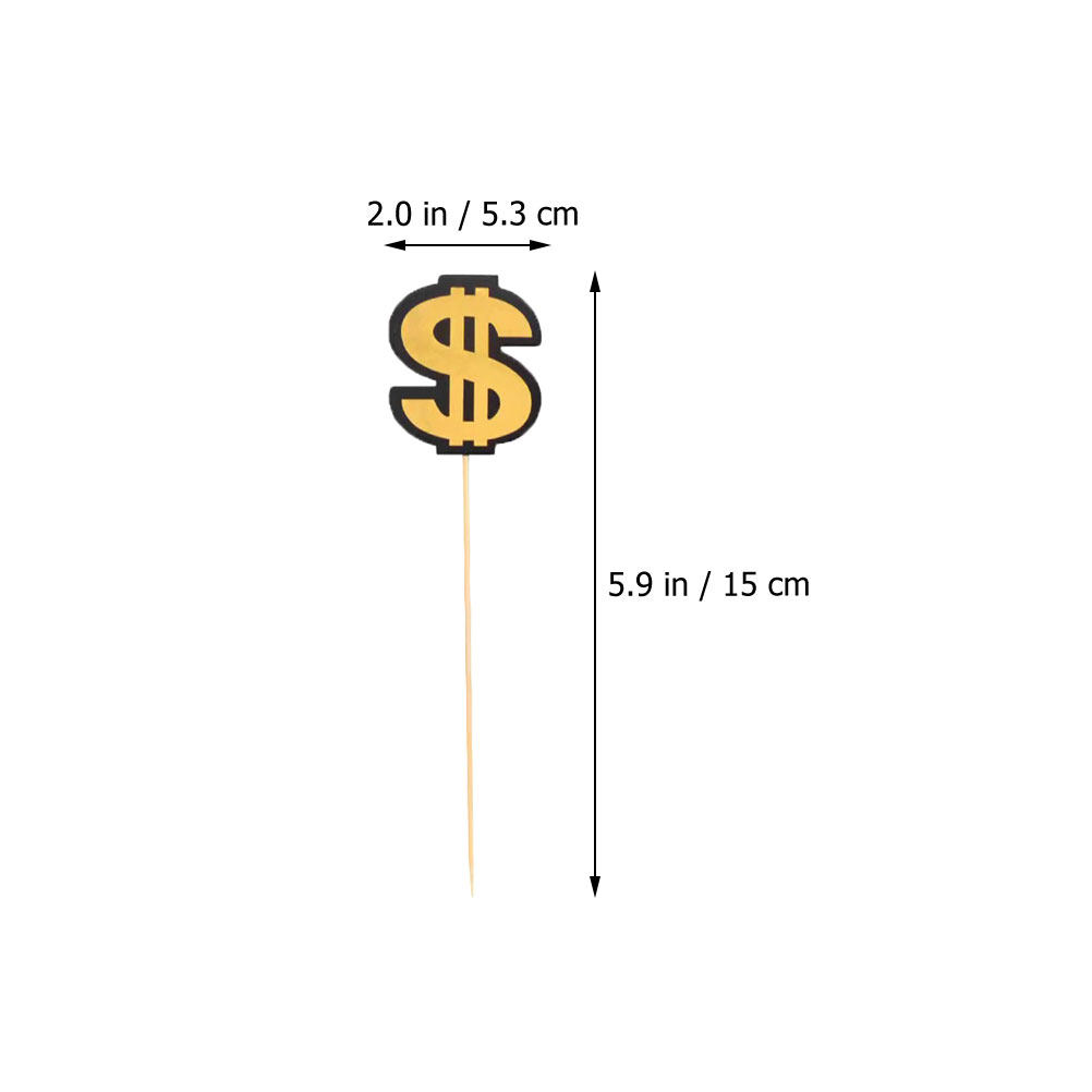 3PCS Cake Insert Flags Golden  - đánh giá và giá Wedding Supply Decor
