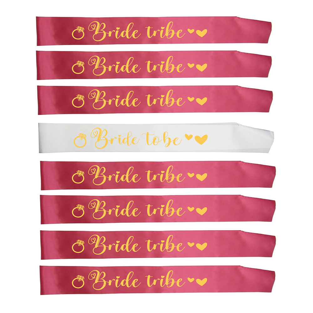 8pcs/Set Bride To Be Sash Team - đánh giá và giá Bride Tribe Sash